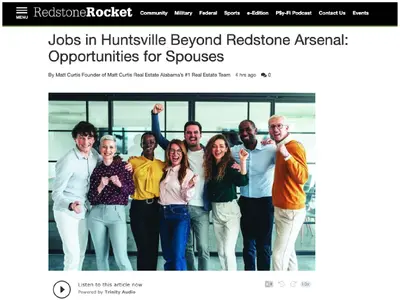 Huntsville offers strong career opportunities for spouses relocating for Space Command or Redstone Arsenal. With growing industries in technology, healthcare, education, biotechnology, engineering, and advanced manufacturing, dual-career families can buil